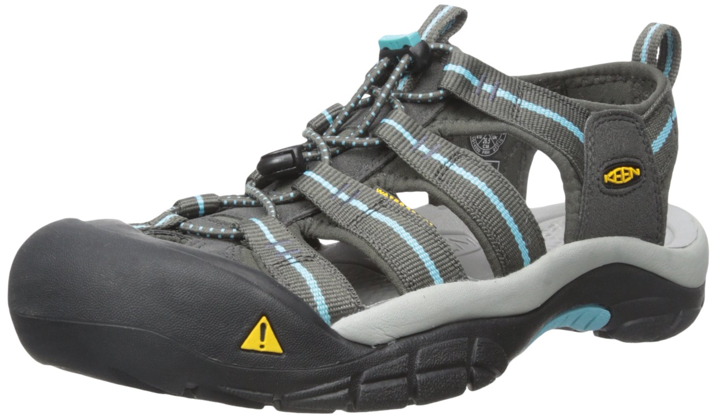 KEEN Women's Newport H2 Water Sandals - Breathable Quick-Dry Hiking Shoes for Women, Raven/Capri, Size 5 M US - Perfect for Beach, Pool, Hiking & Outdoor Adventures