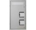 ASI 0485 Recessed Toilet Tissue and Seat Cover Dispenser - Wall Mounted Bathroom Organizer for Commercial & Home Use - Ideal for Restrooms, Offices, and Public Spaces