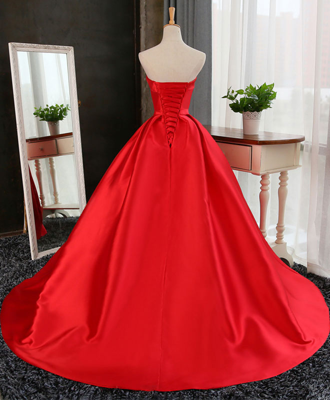 Elegant Burgundy Satin Long Prom Gown for Women - Formal Evening Dress for Homecoming, Ball, and Special Occasions