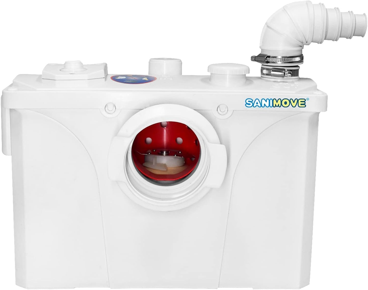 700W Macerator Pump for Upflush Toilet System - 4 Water Inlets for Toilet, Kitchen Sink, Laundry & Disposal | Heavy-Duty Sewage Grinder Pump | Ideal for Basement Bathrooms, Tiny Homes & RV Plumbing