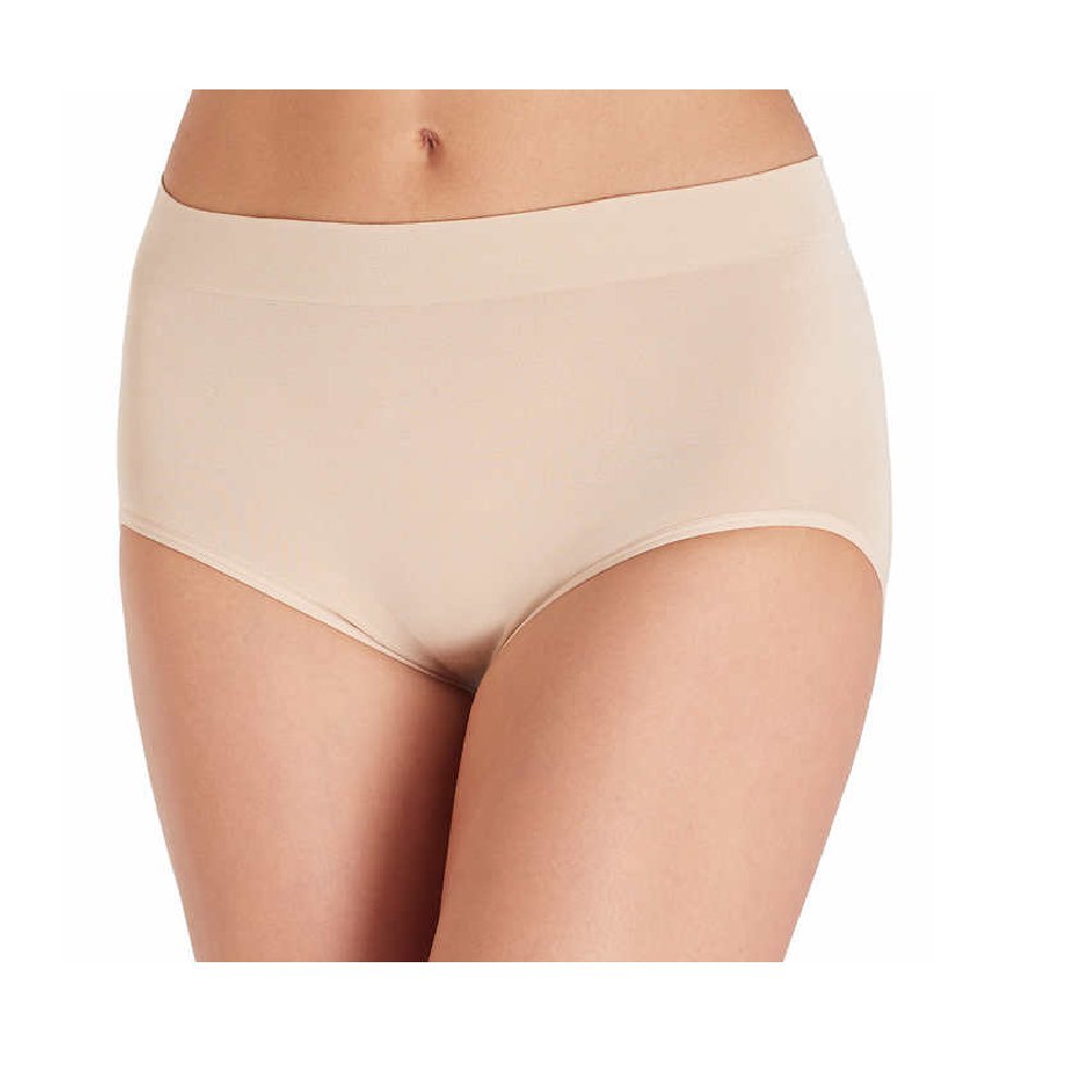 Carole Hochman Women's Silky Soft Seamless Full Coverage Modern Brief Panties - 5 Pack Multipack (Regular & Plus Sizes) - Comfortable Everyday Wear for Work, Travel & Lounge