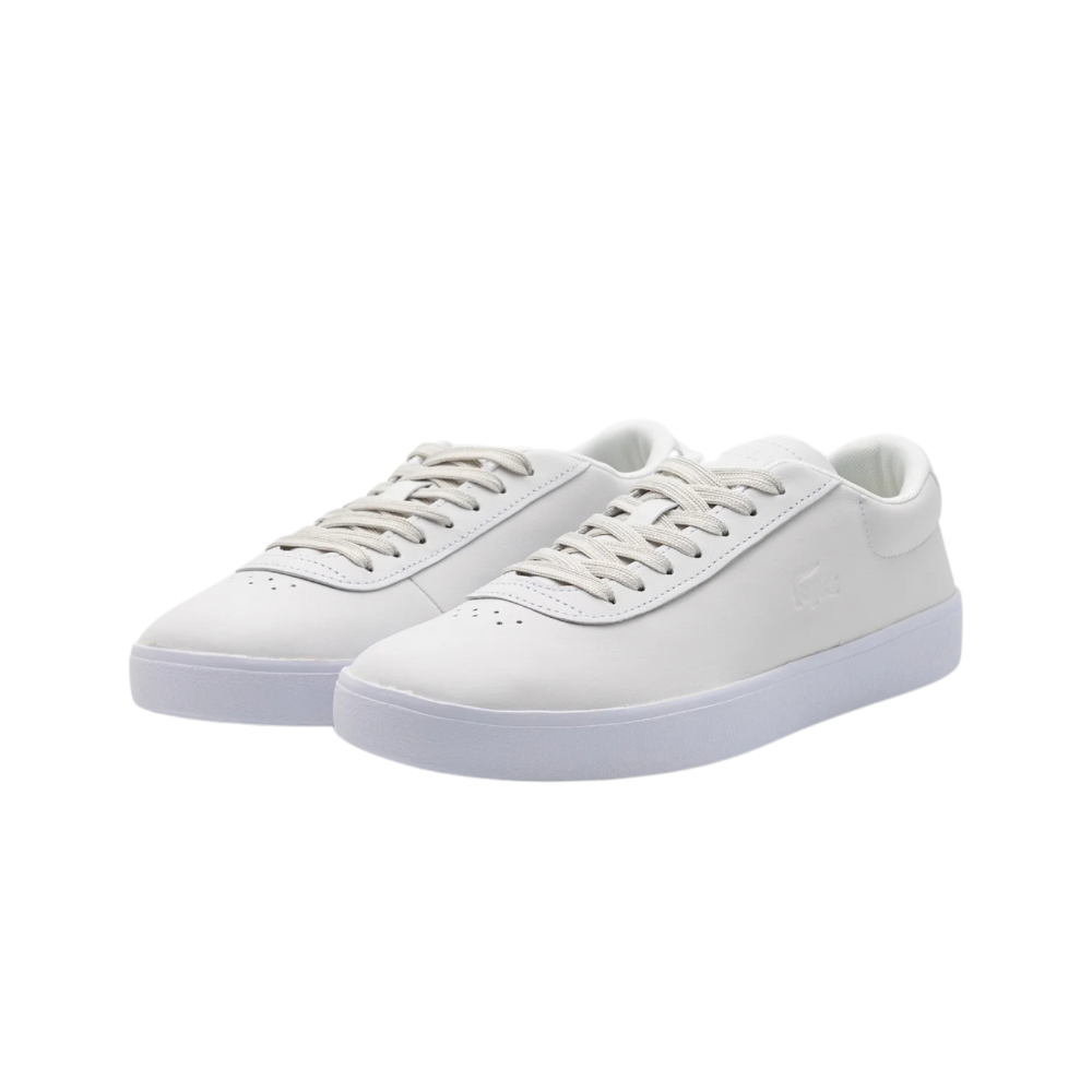 Lacoste Baseshot Evo 125 1 SMA White Tennis Shoes for Men - Premium White Sneakers for Casual Wear & Sports Performance