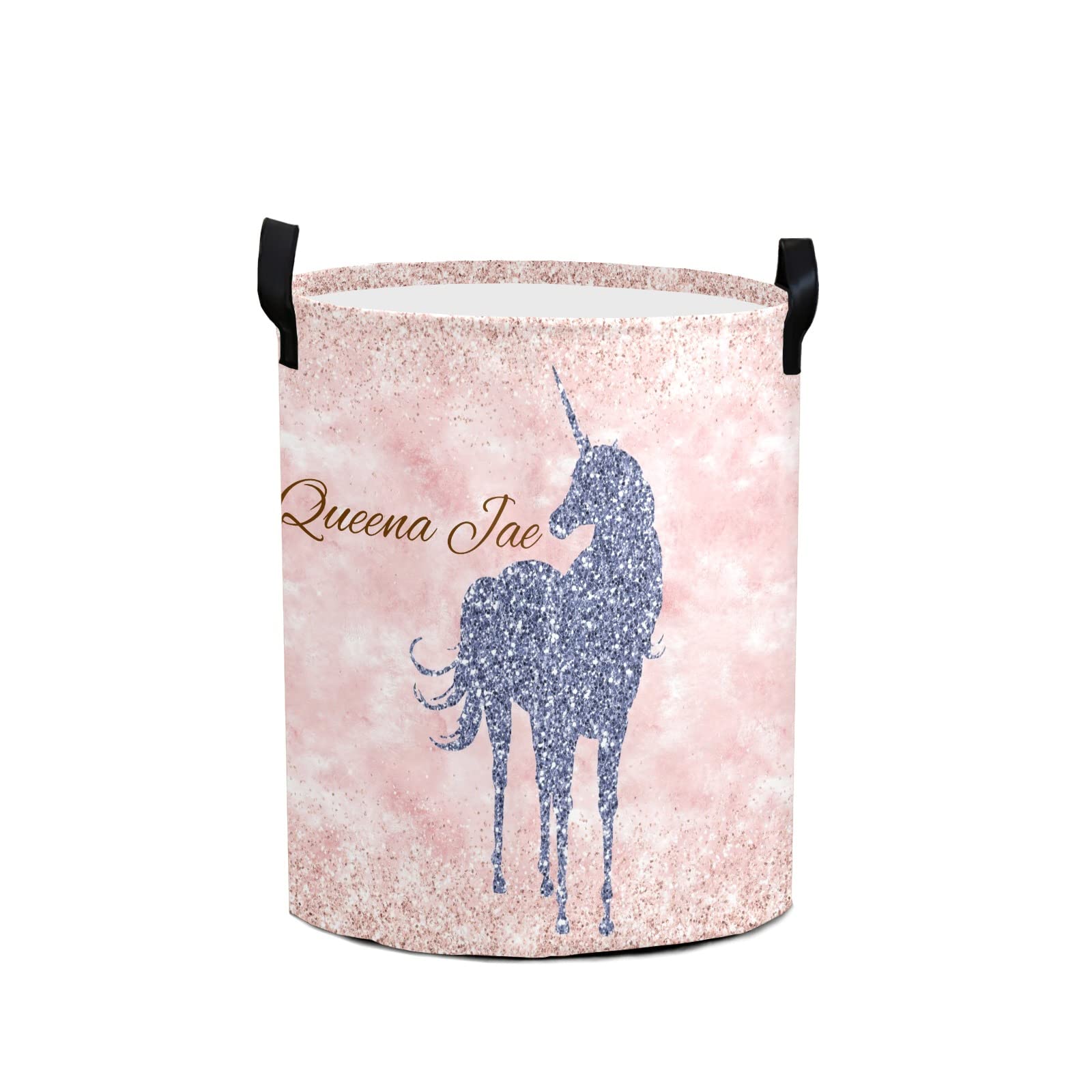Blush Pink Unicorn Storage Bin - Waterproof Oxford Fabric Laundry Hamper, Toy Organizer & Gift Basket for Bedroom, Nursery, Kids Room | Perfect for Clothes Storage, Baby Essentials & Home Decor