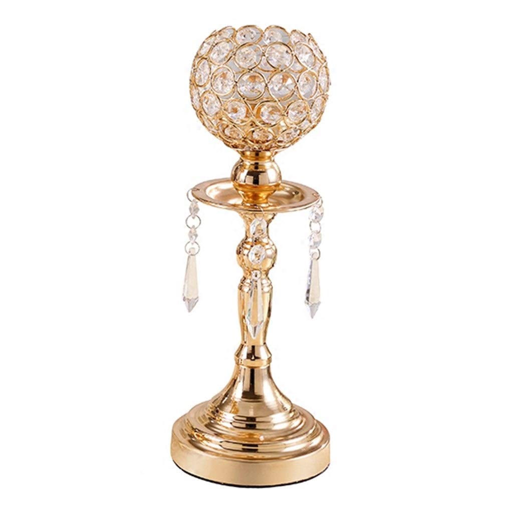 Premium Single-Head Metal Candlestick Holder - Golden Wedding & Dining Table Decor (12.5