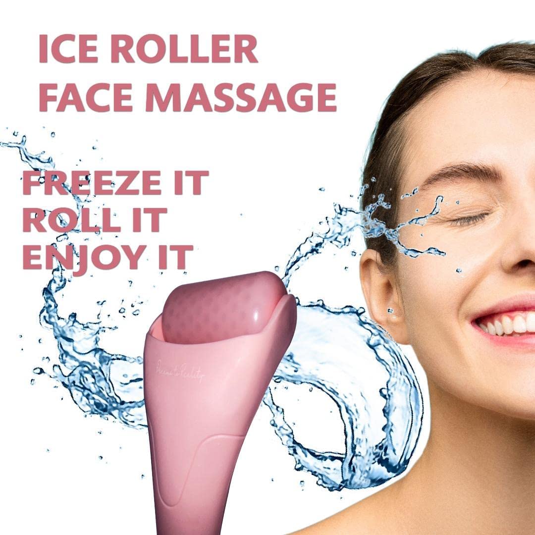 Facial Ice Roller for Puffiness Relief - Reusable Ice Cube Mold for Eye & Face Care - Beauty Skin Care Set for Cooling & Soothing