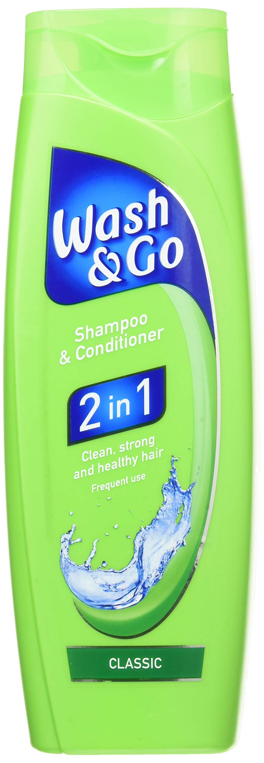 Wash & Go Classic 2 in 1 Shampoo & Conditioner - 400ml for Men & Women - Hydrating & Nourishing Hair Care - Perfect for Daily Use, Travel & Gym