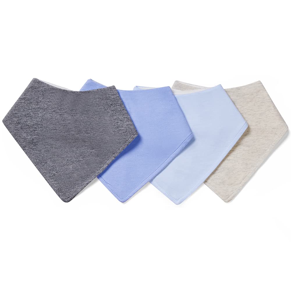 TotAha SuperSoft Organic Bamboo & Cotton Baby Bandana Drool Bibs - Ultra Absorbent, Waterproof Lining, Soak-Proof Drool Bib for Newborns & Infants - Perfect for Feeding, Teething, and Everyday Use