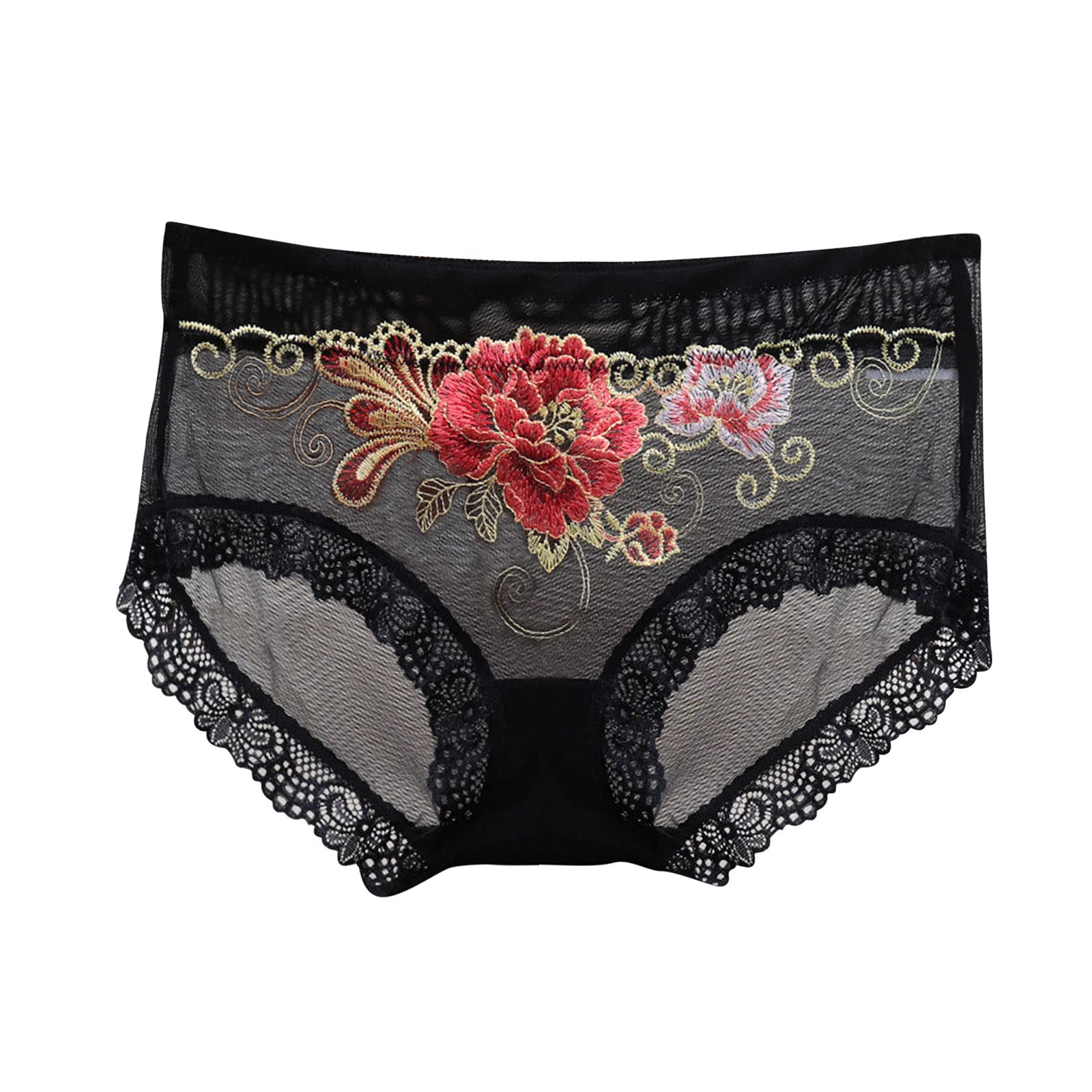 Sexy Lace Panties for Women - Cute Lingerie Briefs with Waistband - Comfortable Underwear for Date Night, Wedding Night & Special Occasions