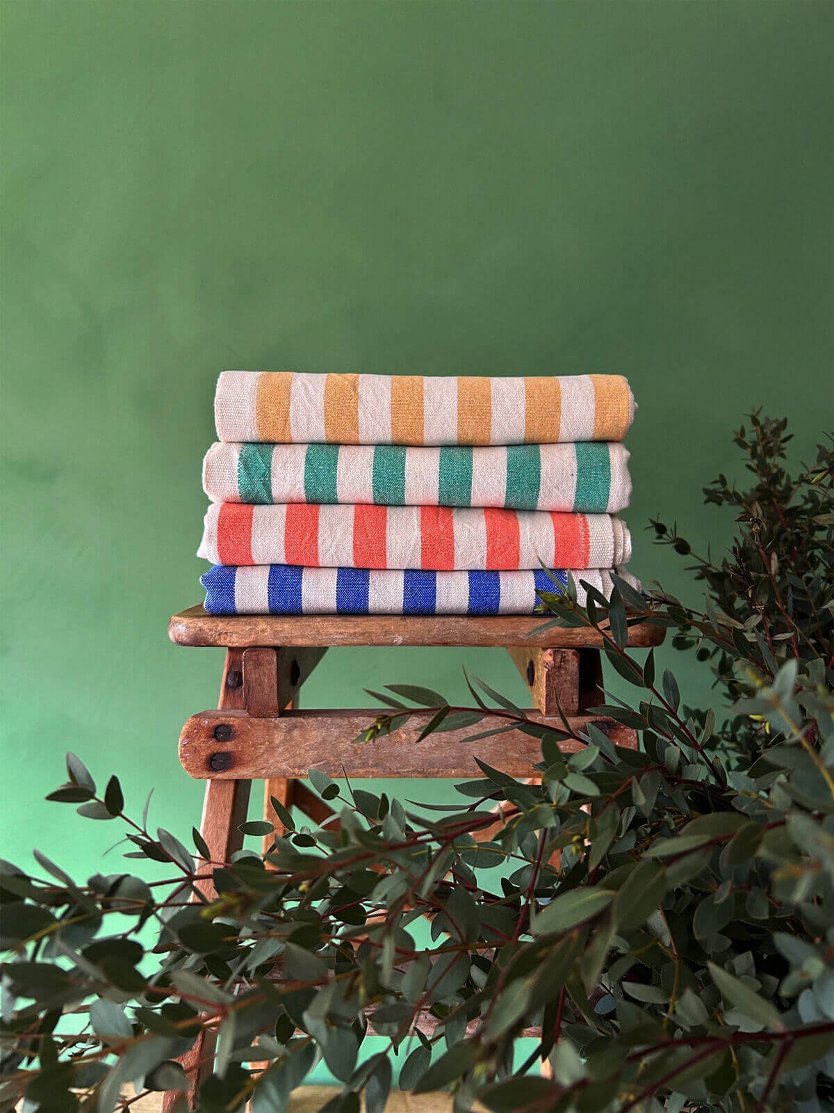 Brighton Stripe Hammam Towel - Soft & Absorbent Turkish Bath Towel, Lightweight & Quick-Dry, Perfect for Beach, Pool, Spa & Yoga (Blue)