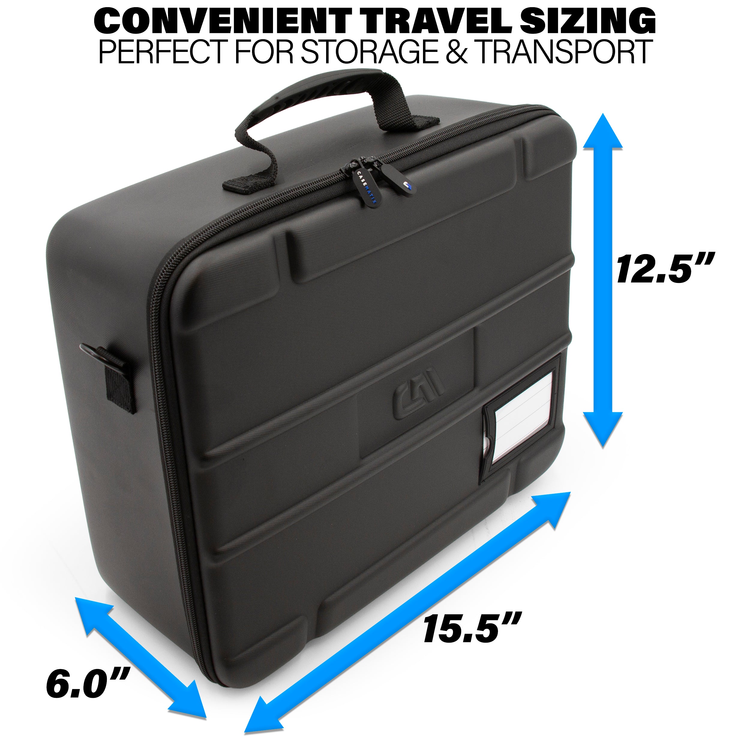 CASEMATIX Durable EVA Gun Case with Customizable Foam - Holds Up to 4 Pistols, Shoulder Strap Included | Perfect for Range Shooting, Hunting & Firearm Storage
