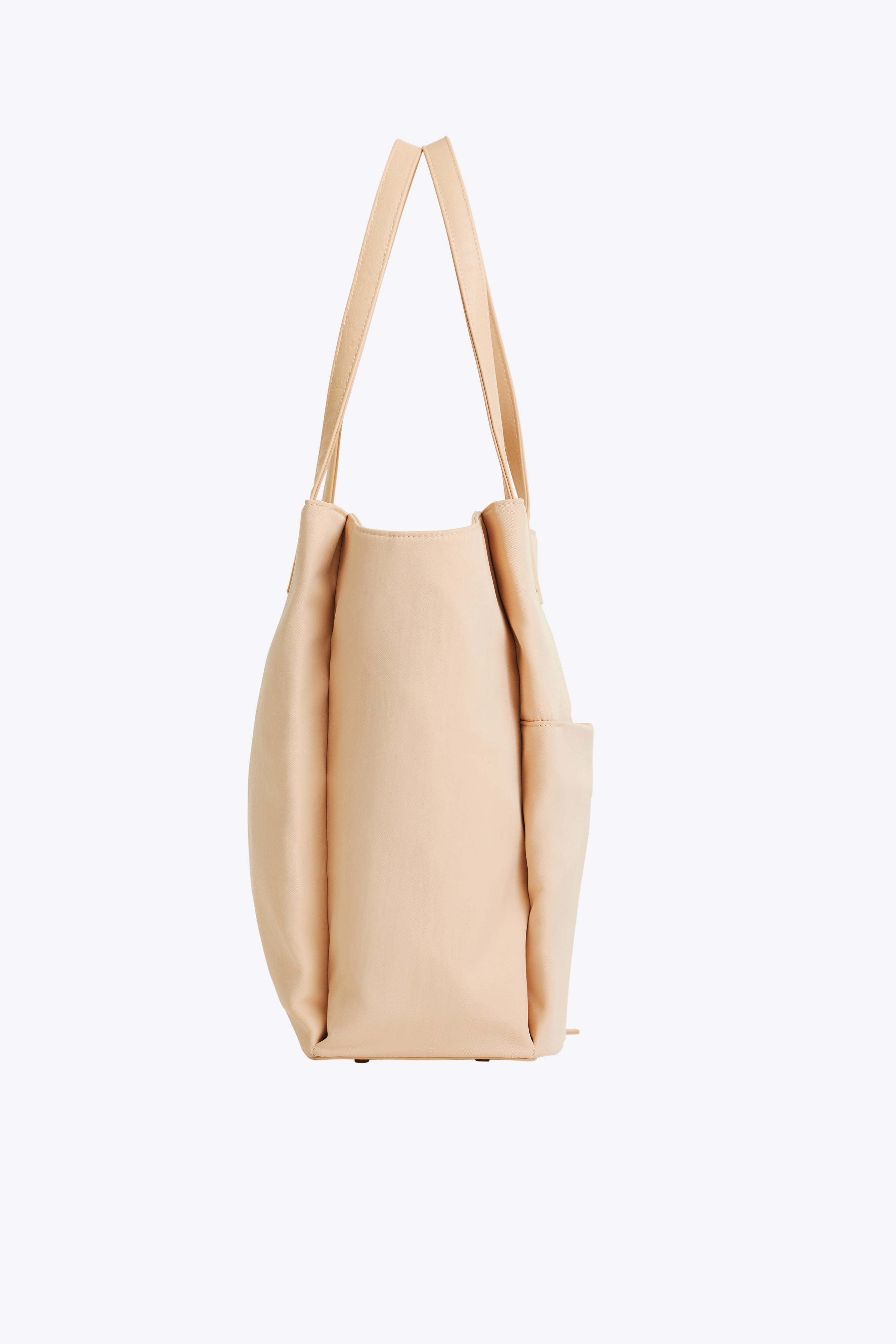 Stylish Beige Commuter Tote Bag for Women - Large Work Tote with Laptop Pocket - Perfect for Office, Travel & Everyday Use