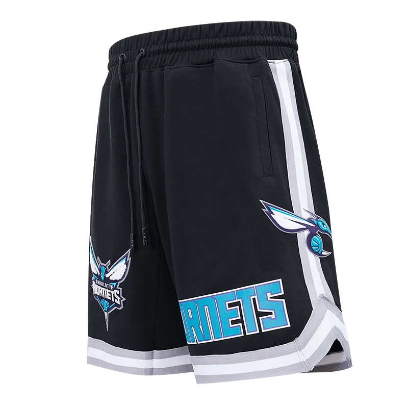 Pro Standard Charlotte Hornets Classic Chenille Shorts BCH351798 - Black NBA Basketball Fan Apparel for Men & Women - Perfect for Games, Parties & Casual Wear
