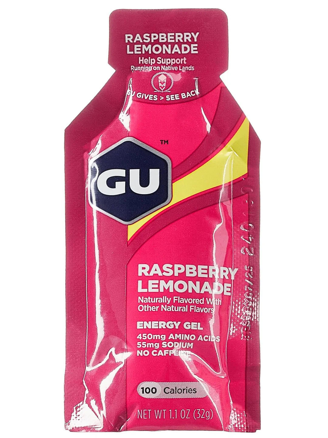 GU Energy Gel - Raspberry Lemonade Flavor | Fast-Acting Carbohydrate Boost for Runners & Cyclists | Perfect for Endurance Training & Marathon Fueling