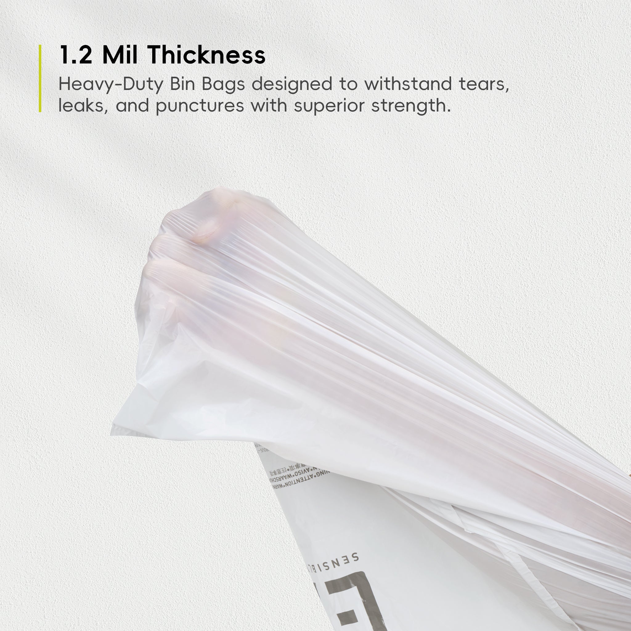 Code F 1 Slim 8 Gallon Trash Bags - 100 Count | Small Kitchen & Bathroom Waste Bin Liners | Perfect for Office, Dorm, and RVs