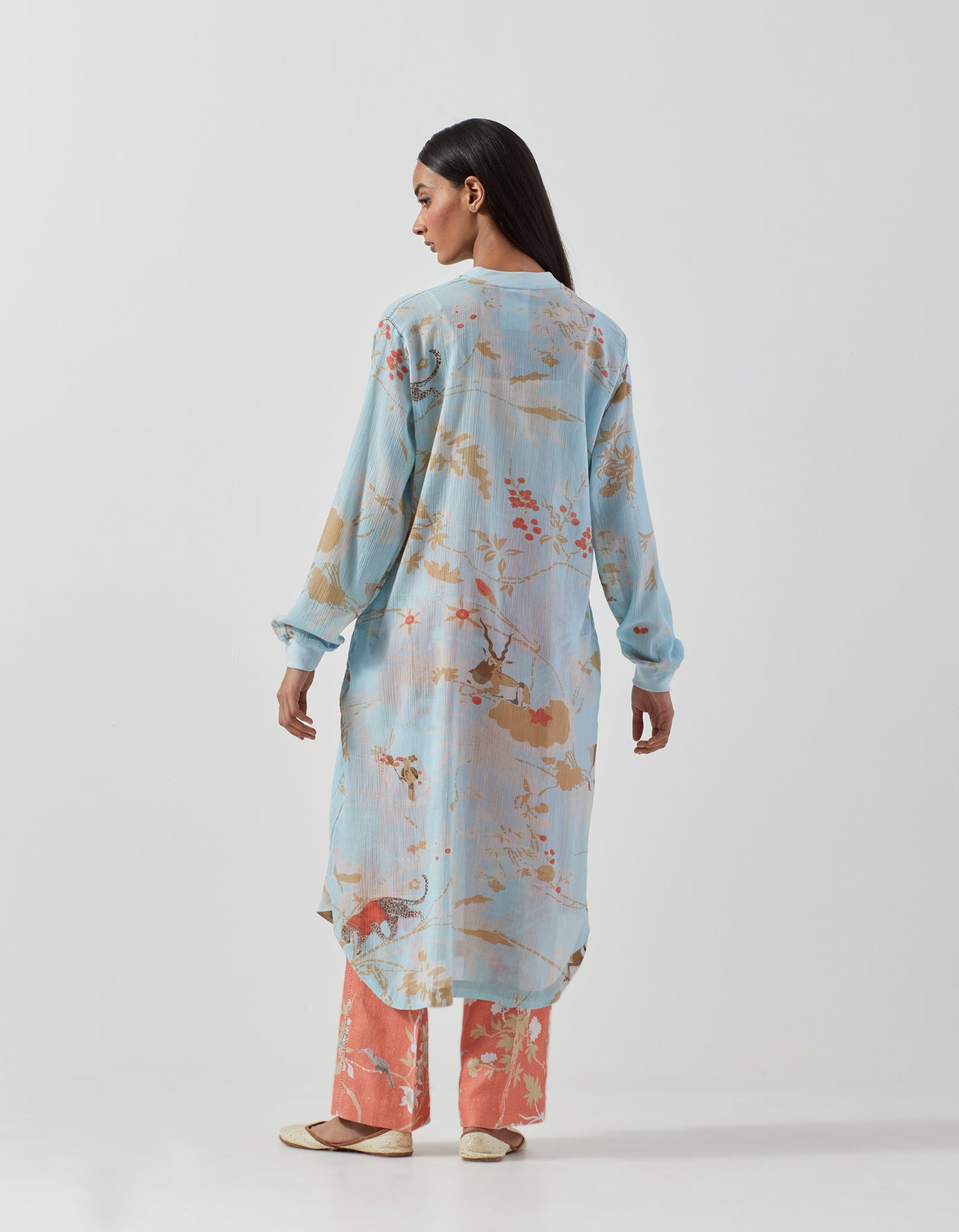 Sparsh Women's Cotton Crepe Dress in Ice Blue | Flowy Summer Dress for Casual Wear & Beach Outings