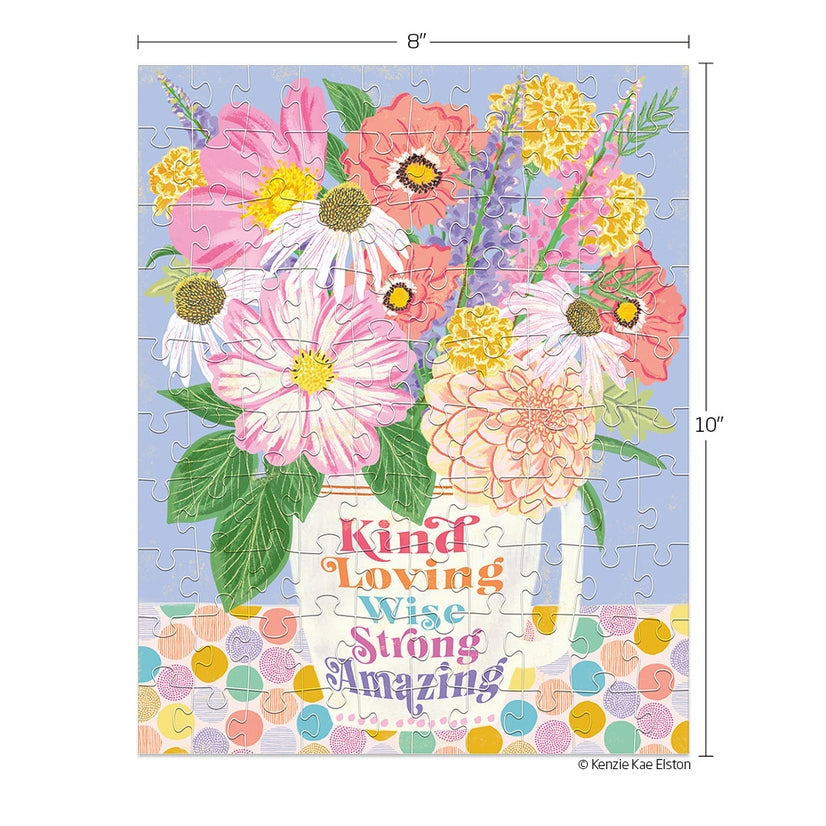 Kind Loving Strong - 100 Piece Jigsaw Puzzle for Adults & Teens | Family Game Night, Stress Relief & Home Decor