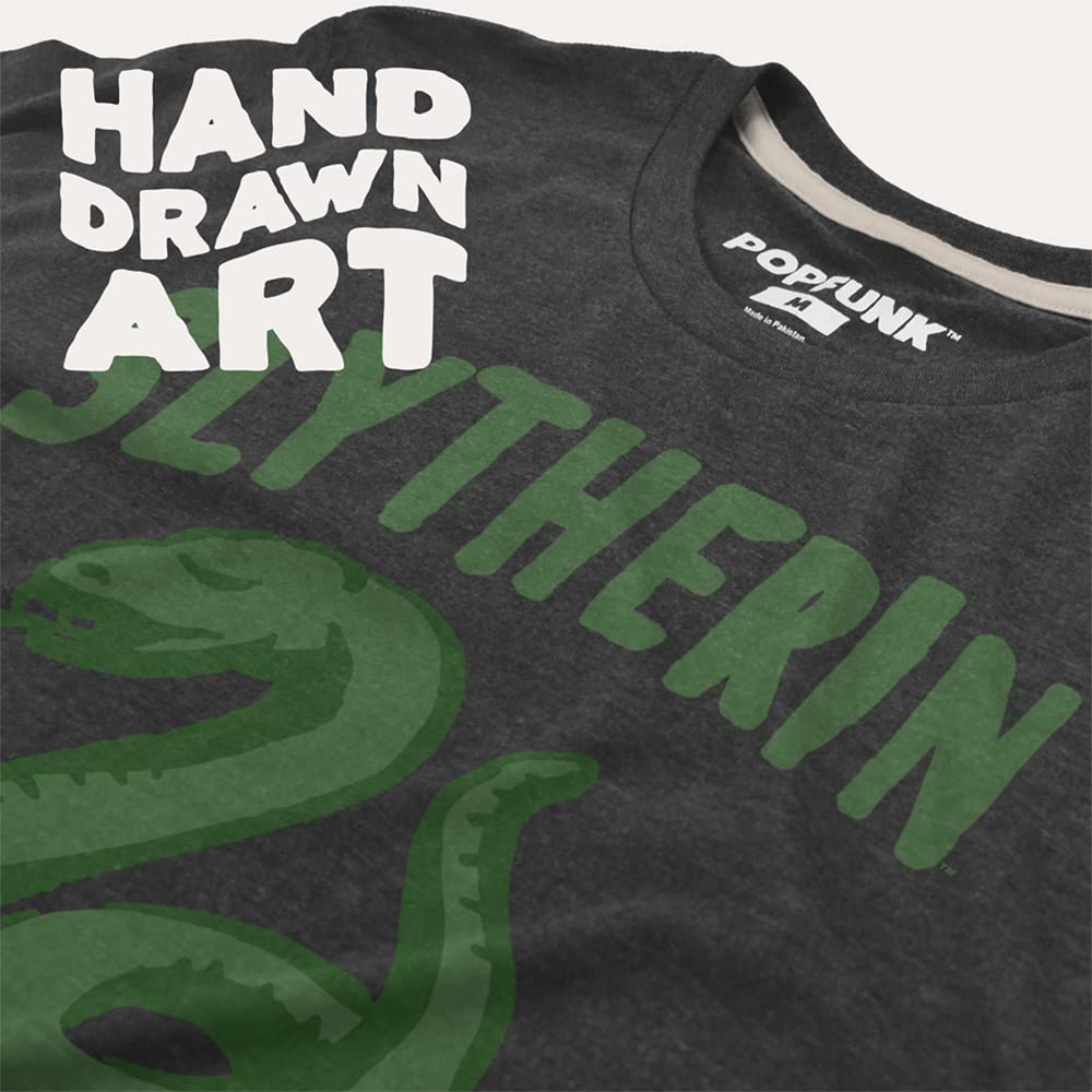 Official Harry Potter Hogwarts Houses T-Shirt - Adult Unisex Cotton Ring-Spun Tee - Gryffindor, Slytherin, Hufflepuff, Ravenclaw Merch - Perfect for Cosplay, Movie Nights & Potterhead Gifts