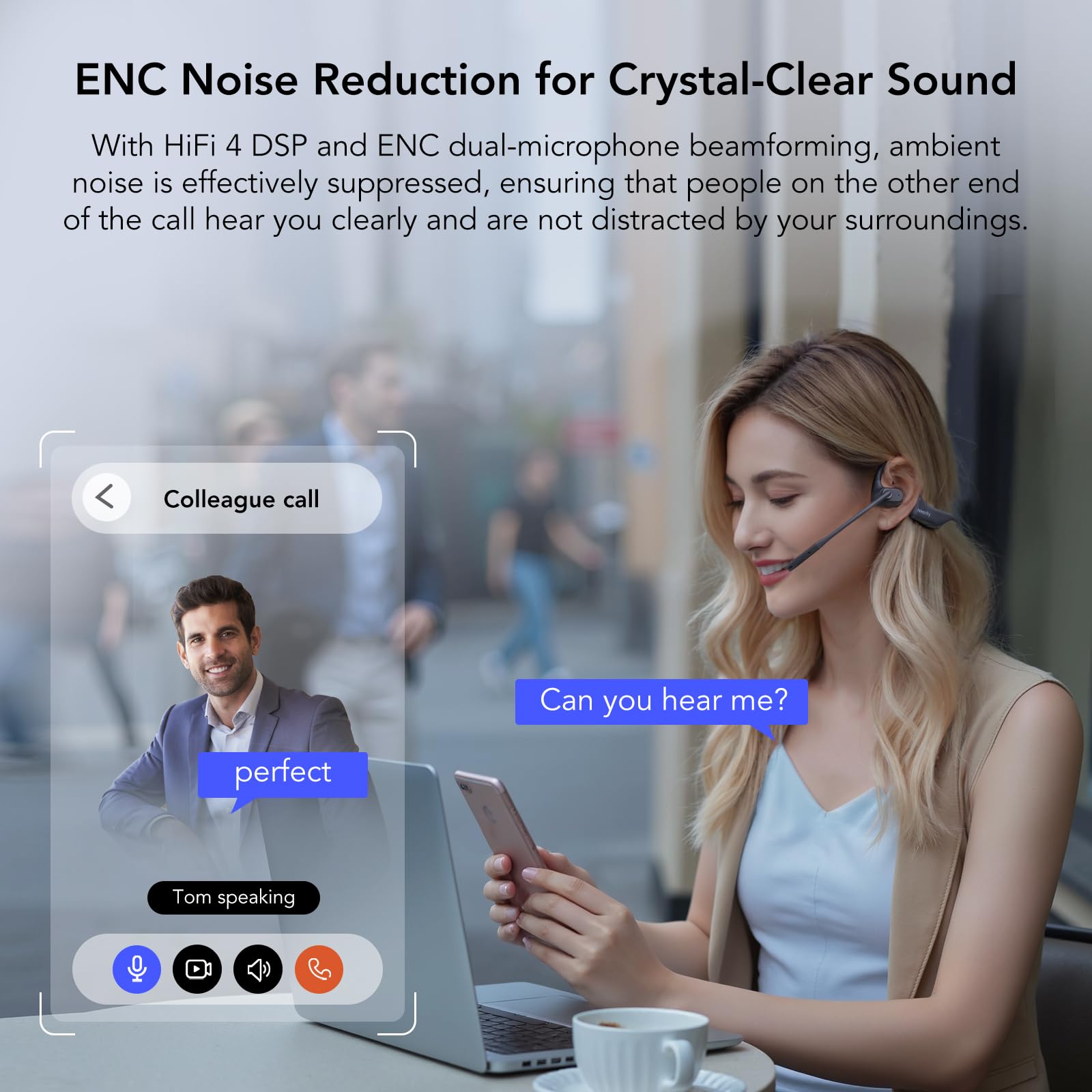 MemPod Pro 2S Open Ear Bluetooth Headset with Mic - ChatGPT Powered Voice Recorder & Transcription, Wireless Dongle & App Control, Supports 10 Languages - Perfect for Lectures, Online Meetings, Conference Calls & Remote Work