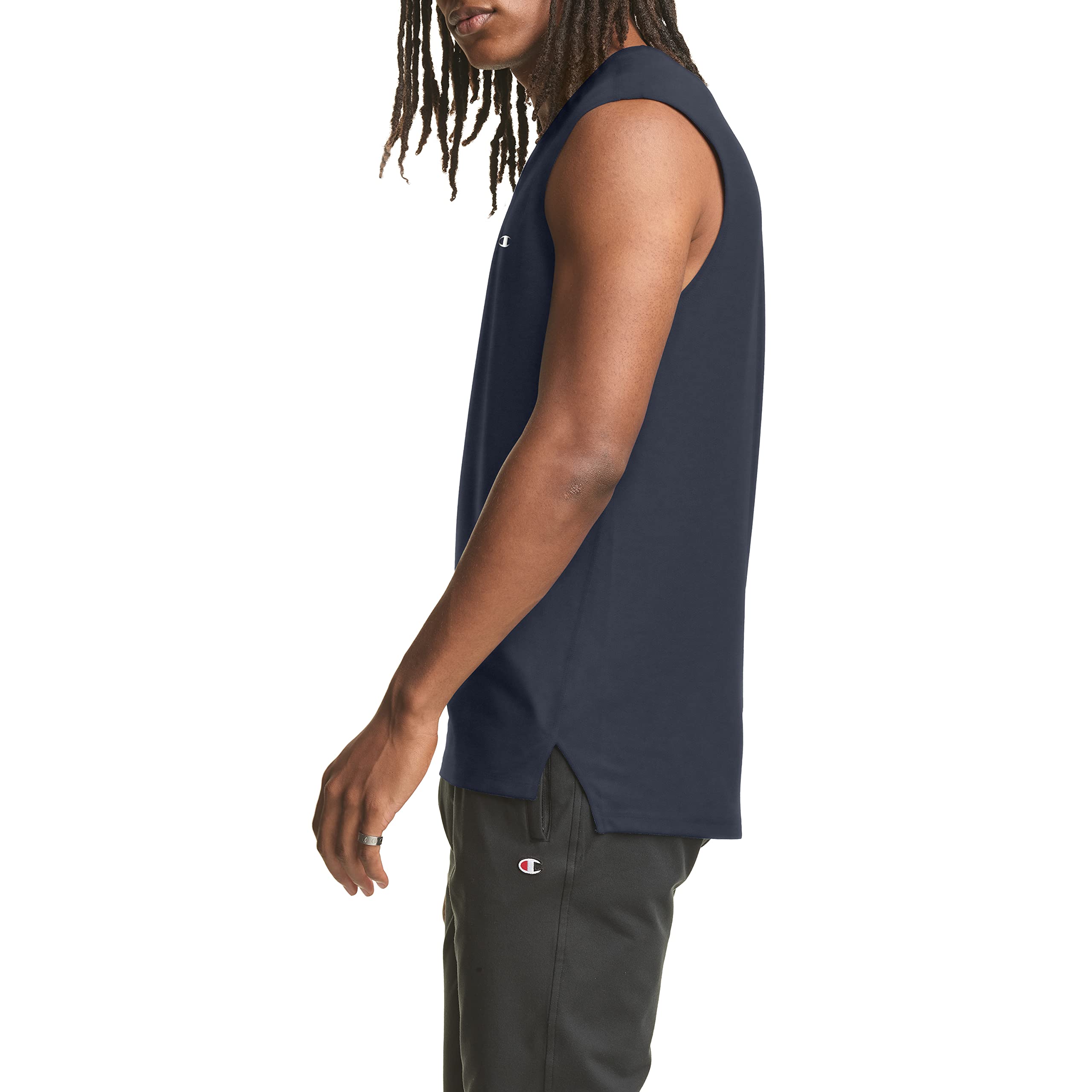Champion Men's Double Dry Performance Muscle Tee - Moisture Wicking Workout Shirt for Gym & Running