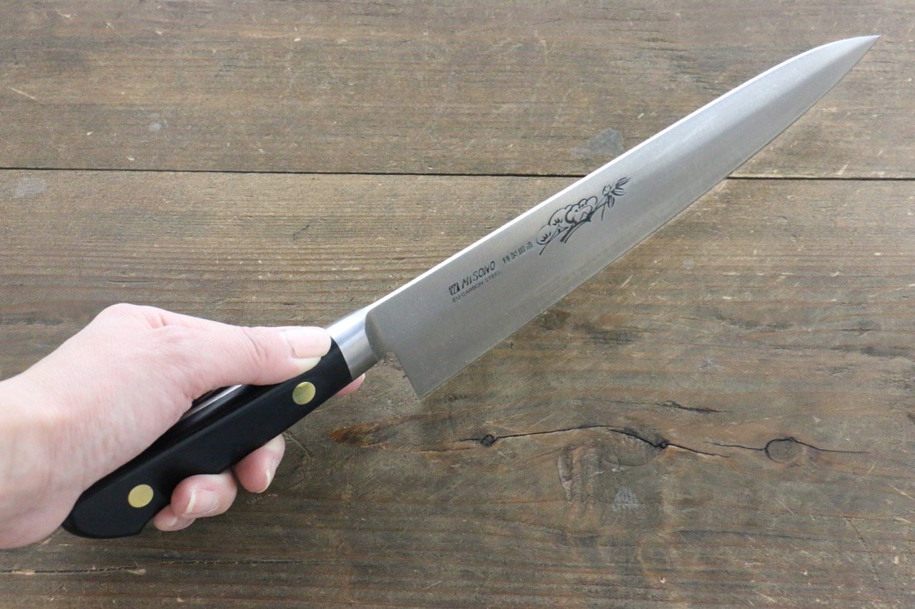 Premium Misono Swedish Steel Ume Engraved Gyuto Chef Knife 210mm - Japanese Kitchen Knife for Professional Chefs & Home Cooking, Perfect for Slicing, Dicing & Precision Cutting