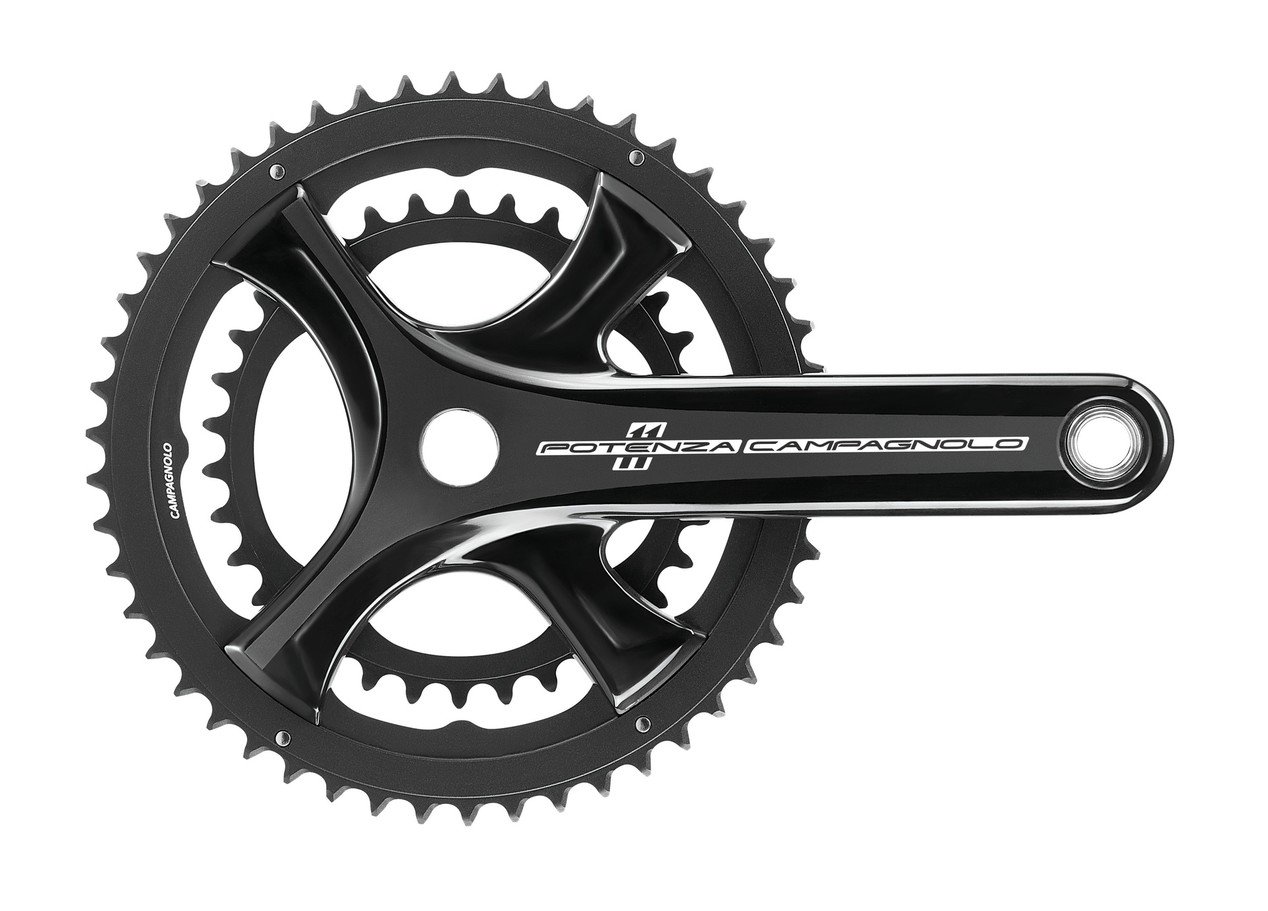 Campagnolo Potenza Power-Torque System 175mm 52-36T 11-Speed Bike Crankset - Black | Road Bike Crankset for Cycling & Racing | High-Performance Bicycle Components for Professional Riders