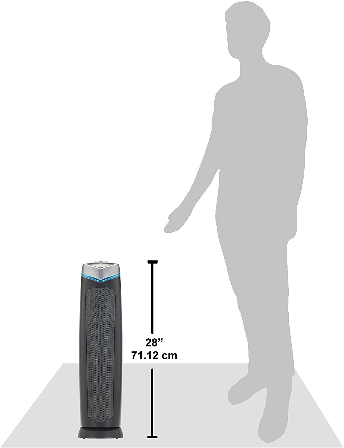GermGuardian AC5000E 3-in-1 HEPA Air Purifier for Large Rooms up to 915 Sq Ft - UV-C Light, Odor Elimination, 28