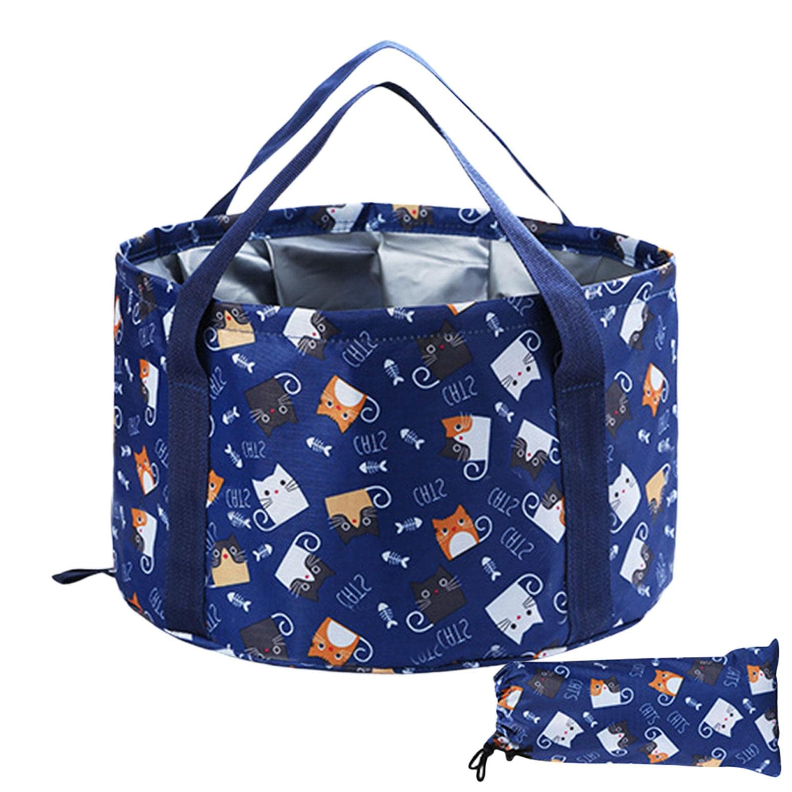Foldable Foot Bath Bucket with Bag - Portable Foot Soaking Tub for Camping & Travel