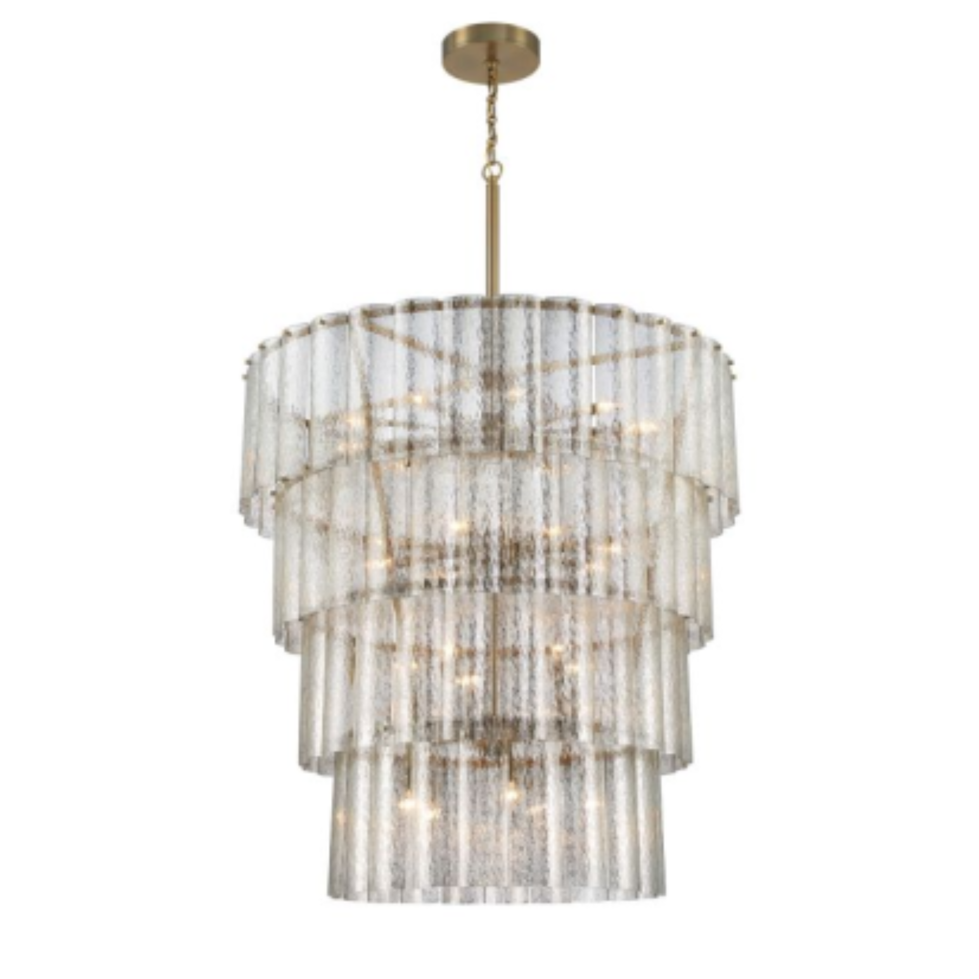 Craftmade Museo 28-Light Chandelier in Brushed Polished Nickel - Elegant Dining Room & Foyer Lighting Fixture for Modern Homes