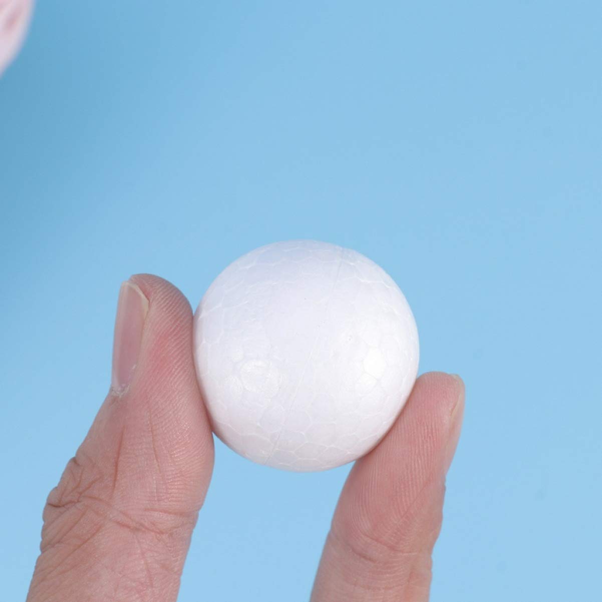 Healifty 100pcs White Craft Foam Balls for Christmas Decorations, Halloween Crafts, Wedding Ornaments & DIY Projects - Perfect for Holiday Decor, Kids Crafts and Party Supplies
