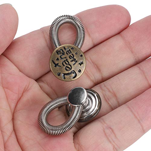 50Pcs Universal Button Pins - No-Sew DIY Jeans Button Repair Kit, Adjustable Waist Extender for Men & Women | Perfect for Denim Repair, Clothing Alterations & DIY Fashion Projects