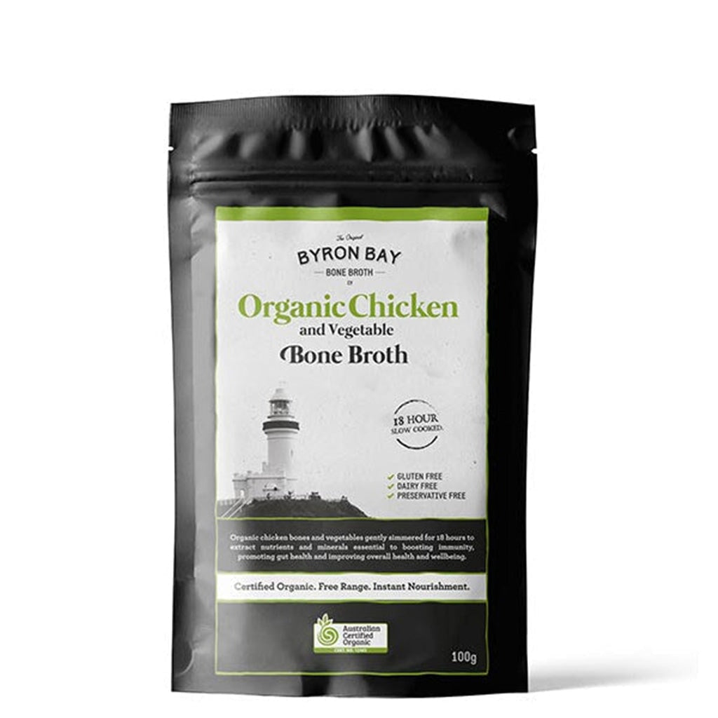 Organic Chicken & Vegetable Bone Broth Powder by Byron Bay | Collagen-Rich, Keto & Paleo Friendly | Perfect for Soups, Stews & Gut Health Support