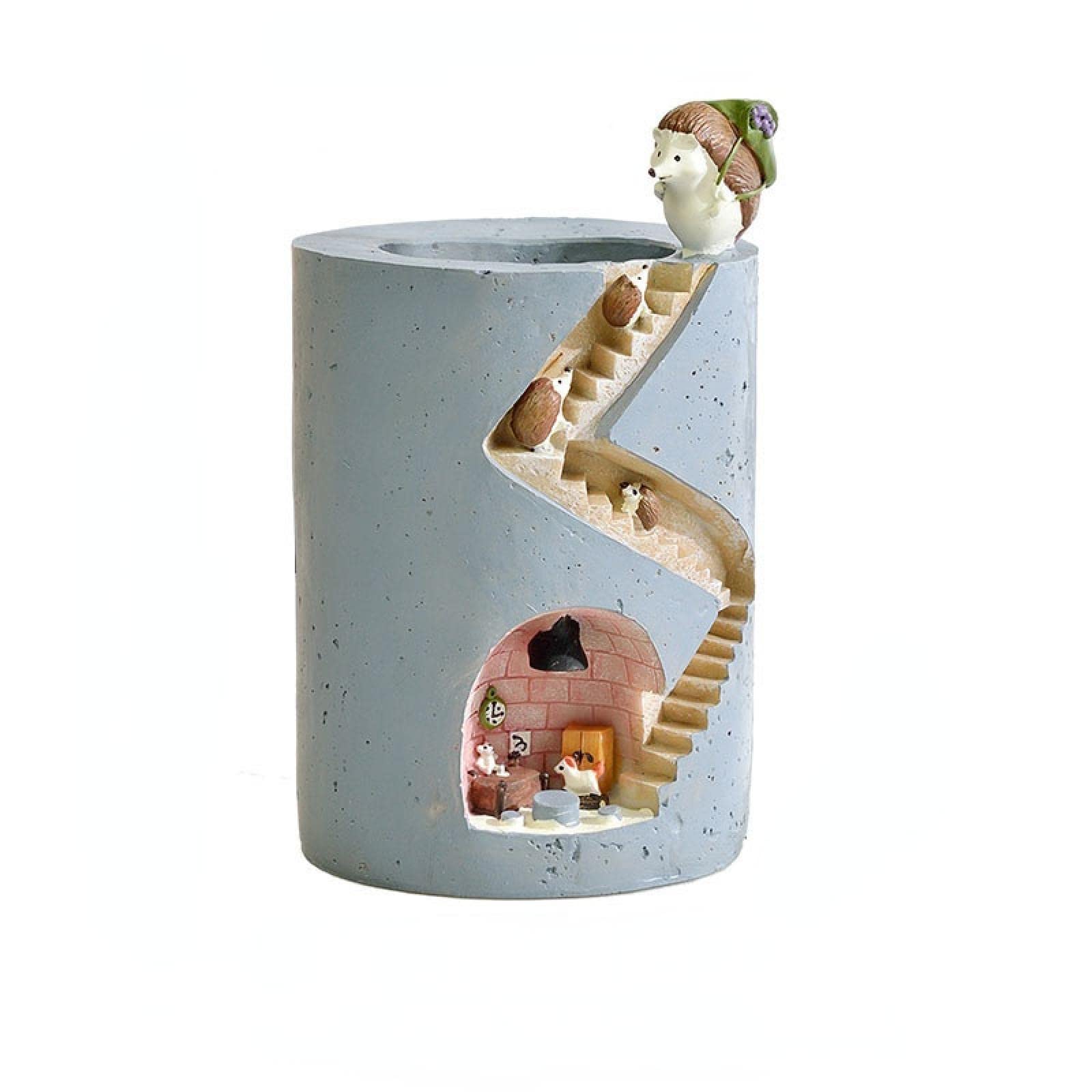 Creative Animal Resin Flower Pot - Rabbit & Hedgehog Succulent Planter for Water Planting | Desktop Decorative Container for Home, Office & Garden Decor