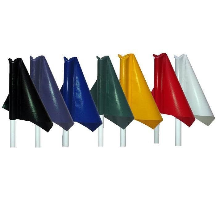 R80 Safety Touchline Pole with PVC Flag - Soccer, Football, Rugby Field Marking for Sports Games & Training - Durable & Weather-Resistant Boundary Marker