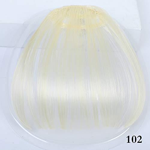 Clip-In Synthetic Bangs - Short Straight Fringe Hairpiece for Women (Brown/Black) | Heat Resistant | #10 Color | Perfect for Costumes, Cosplay & Everyday Style