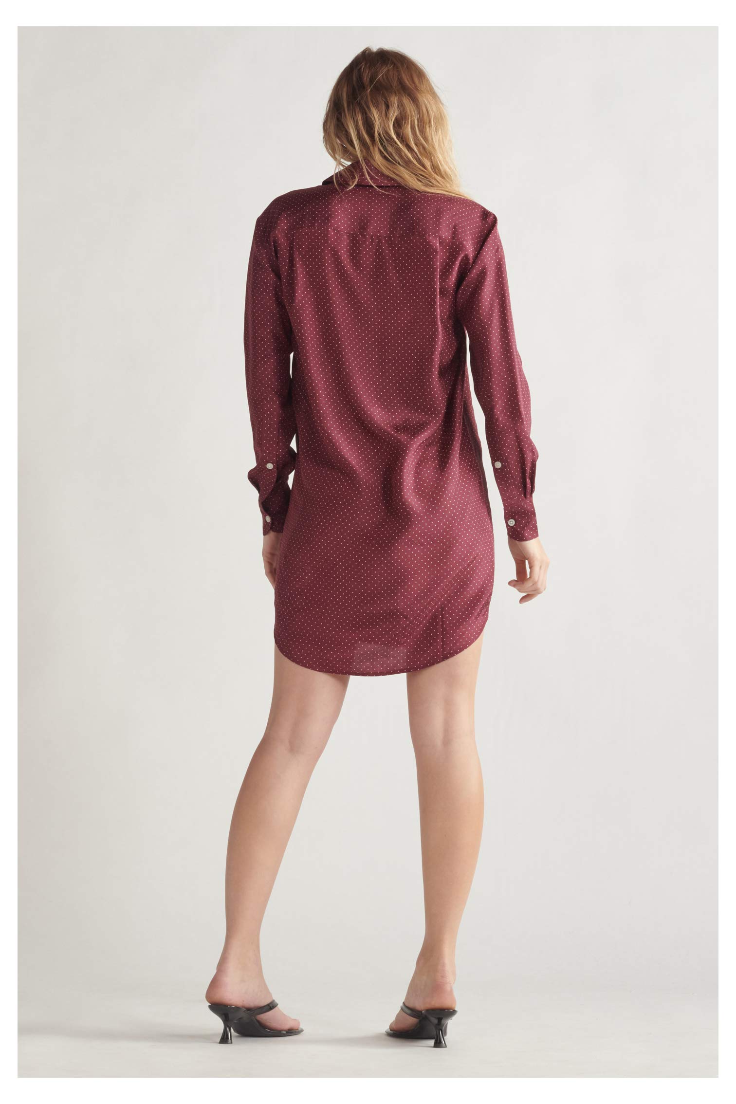 Elegant Silk Wrap Tie Shirt Dress for Women - Flattering Summer Midi Dress for Office, Date Night & Special Occasions