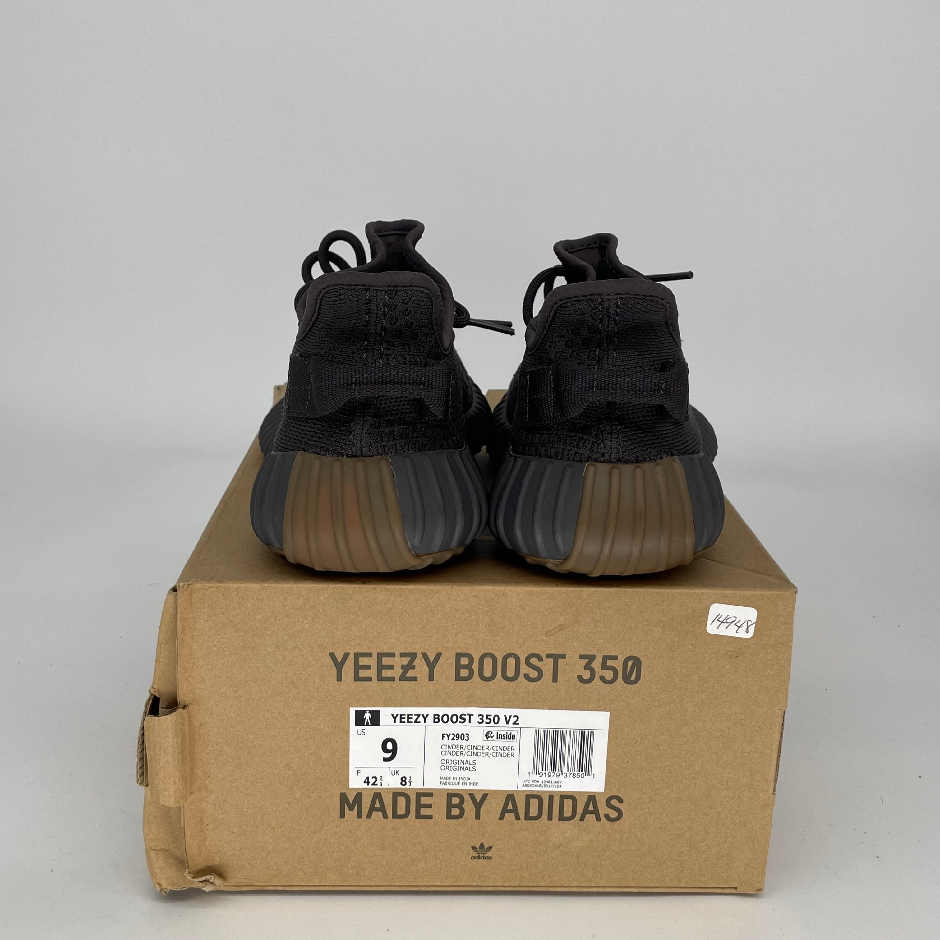 Adidas Yeezy Boost 350 V2 Cinder - Men's Size 9 Sneakers FY2903 | Comfortable Running Shoes for Gym, Casual Wear & Street Style