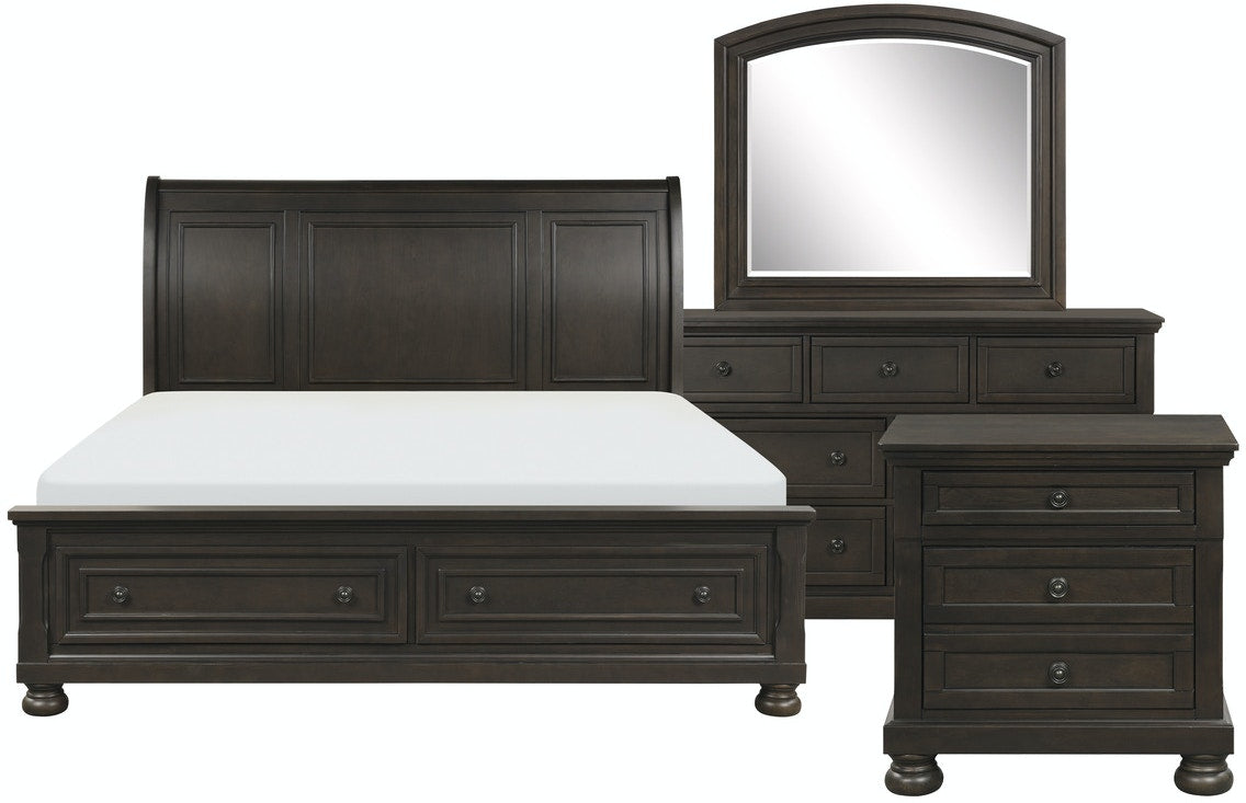 Begonia Queen Platform Bed with Footboard Storage - 6-Piece Bedroom Set for Modern Homes | Perfect for Small Spaces & Guest Rooms