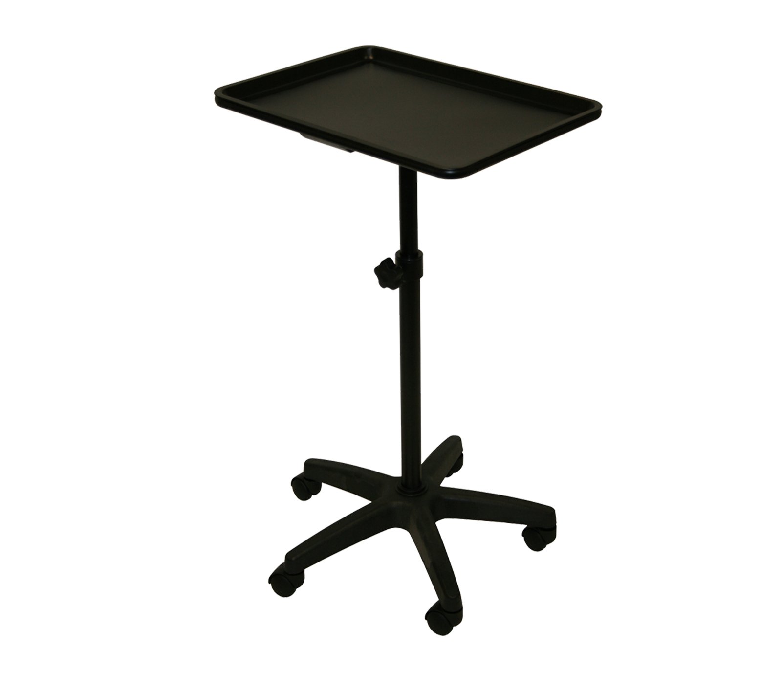 InkBed Extra Large Black Steel Single-Post Mayo Instrument Stand with Removable Work Tray - Professional Tattoo Equipment for Salon, Spa & Body Art Studios - Perfect for Tattoo Artists, Piercing & Medical Procedures