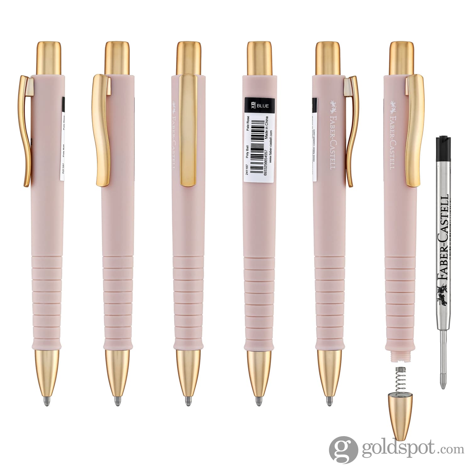 Faber-Castell Poly Ball Ballpoint Pen - Pale Rose | Smooth Writing, Comfort Grip | Perfect for Office, School & Note-Taking