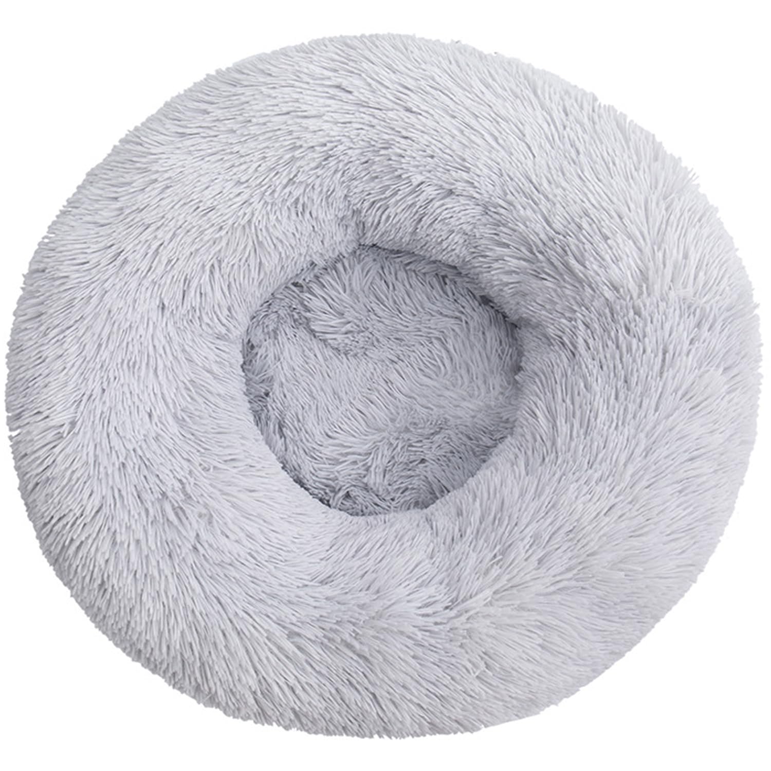 Soft Round Donut Pet Bed for Small Dogs & Cats Under 3kg - Cozy Cushion with Removable Blanket for Puppies & Kittens - Perfect for Bedroom, Living Room & Pet Travel Carrier