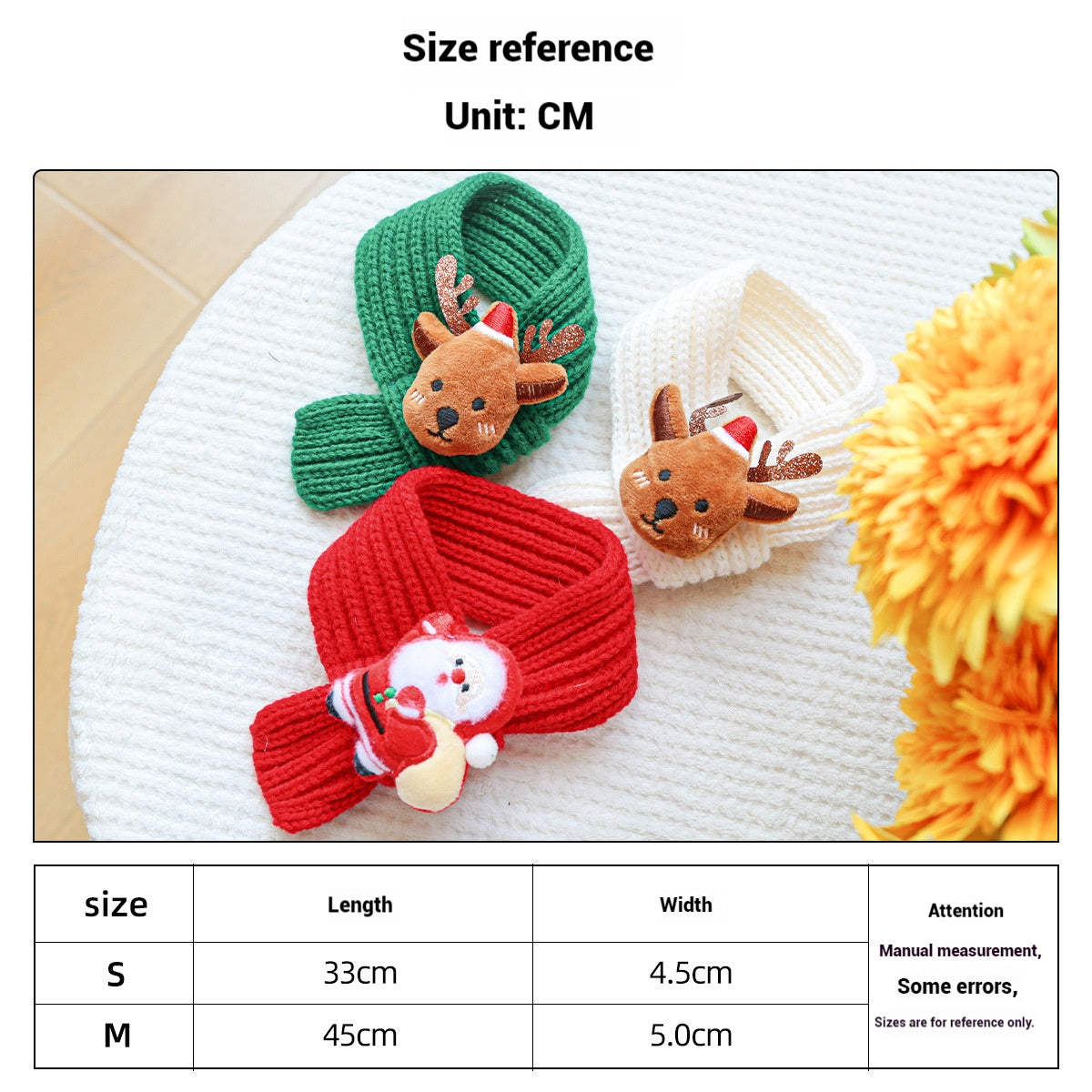 Soft & Warm Dog & Cat Scarf for Autumn & Winter - Cozy Christmas Pet Accessory for Small & Large Breeds - Perfect for Holiday Photos & Outdoor Walks