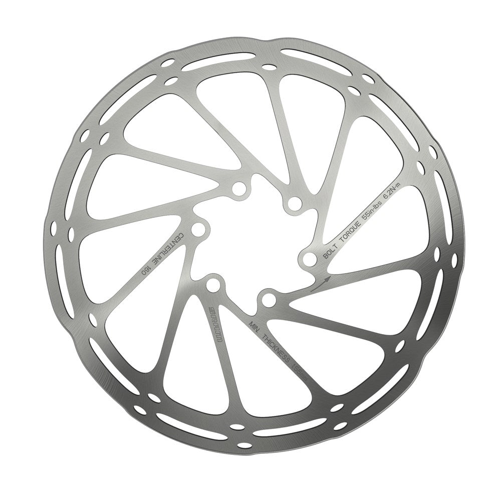 SRAM CENTERLINE ROTOR 6-Bolt Disc Brake Rotor - Silver - High-Performance Bicycle Brake Rotor for Mountain Bikes & Road Bikes - Perfect for Downhill, Trail Riding & Commuting