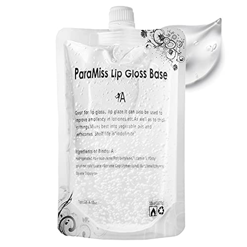 PARAMISS 10oz (350ml) Clear Versagel Lip Gloss Base - Non-Stick Moisturizing DIY Lip Balm & Plumper Making Kit for Organic Lip Gloss Supplies - Perfect for Handmade Cosmetics, Beauty Salons & Home Spa Treatments