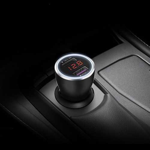 Bakeey QK518 Dual USB Car Charger with Quick Charge 3.0 - Fast Charging for iPhone, Samsung, Xiaomi, Huawei - Perfect for Road Trips & Daily Commutes