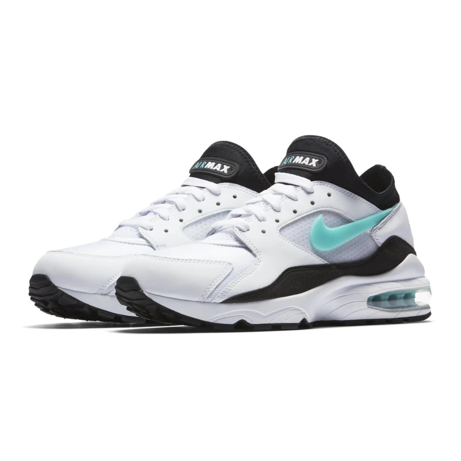 Nike Air Max 93 Running Shoes - Menthol White/Sport Turquoise/Black - Comfortable Cushioned Sneakers for Men | Perfect for Jogging, Gym Workouts & Casual Wear