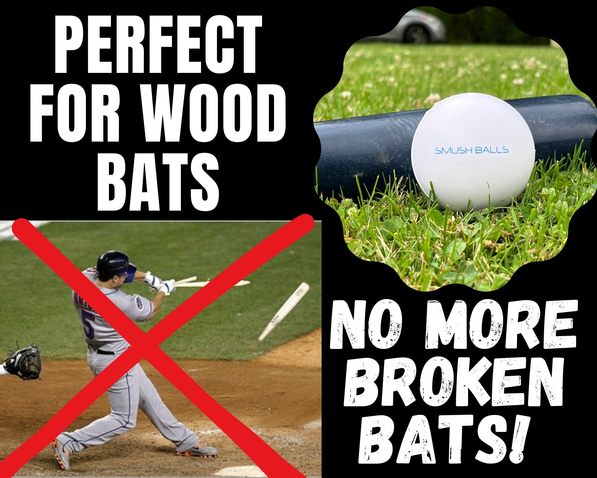 Smushballs - Soft Practice Balls for Sports Training & Stress Relief - Perfect for Baseball, Softball, Yoga & Office Stress Relief