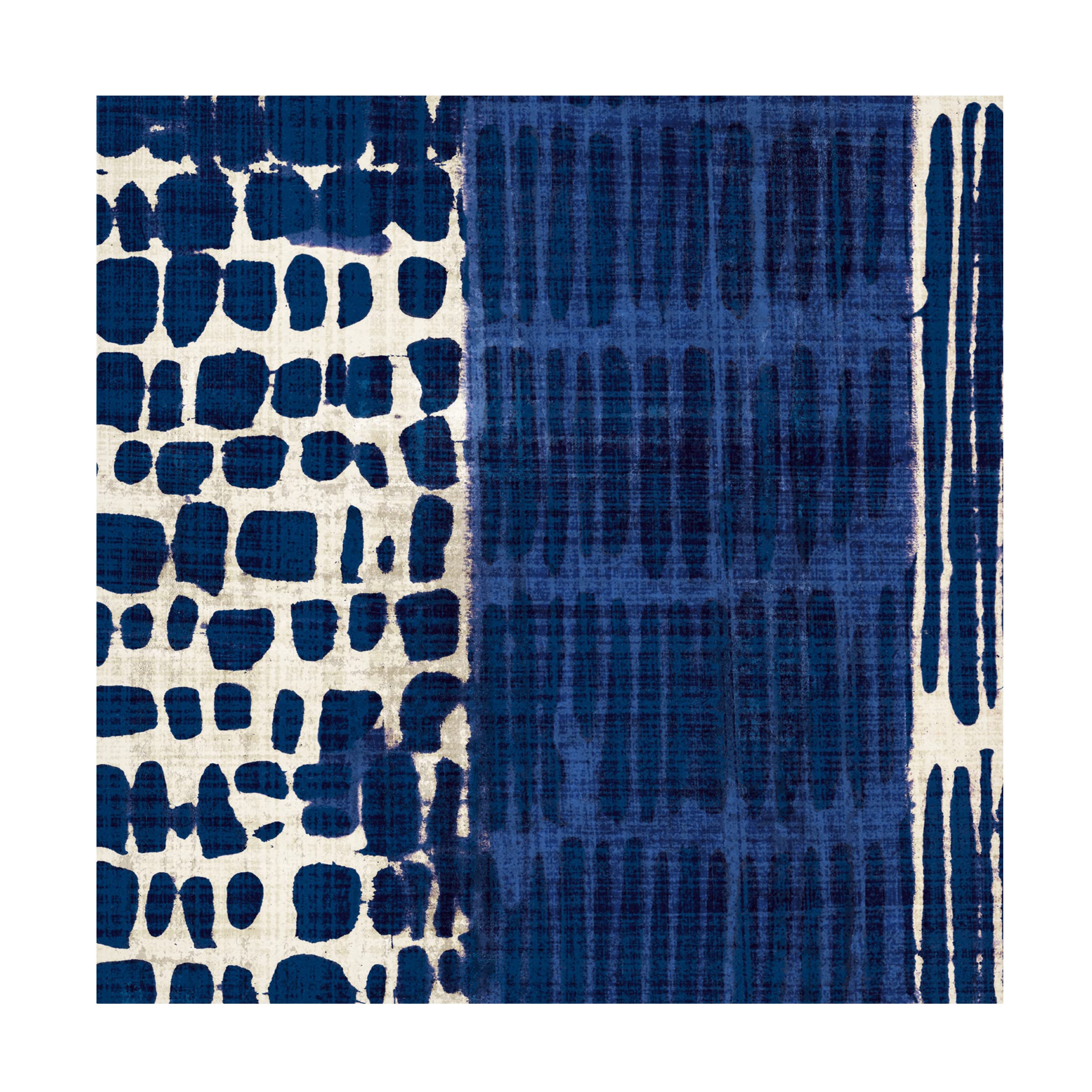 Trademark Fine Art 'Indigo Batik I' Canvas Wall Art Print by Wild Apple Portfolio - Modern Home Decor for Living Room, Bedroom & Office
