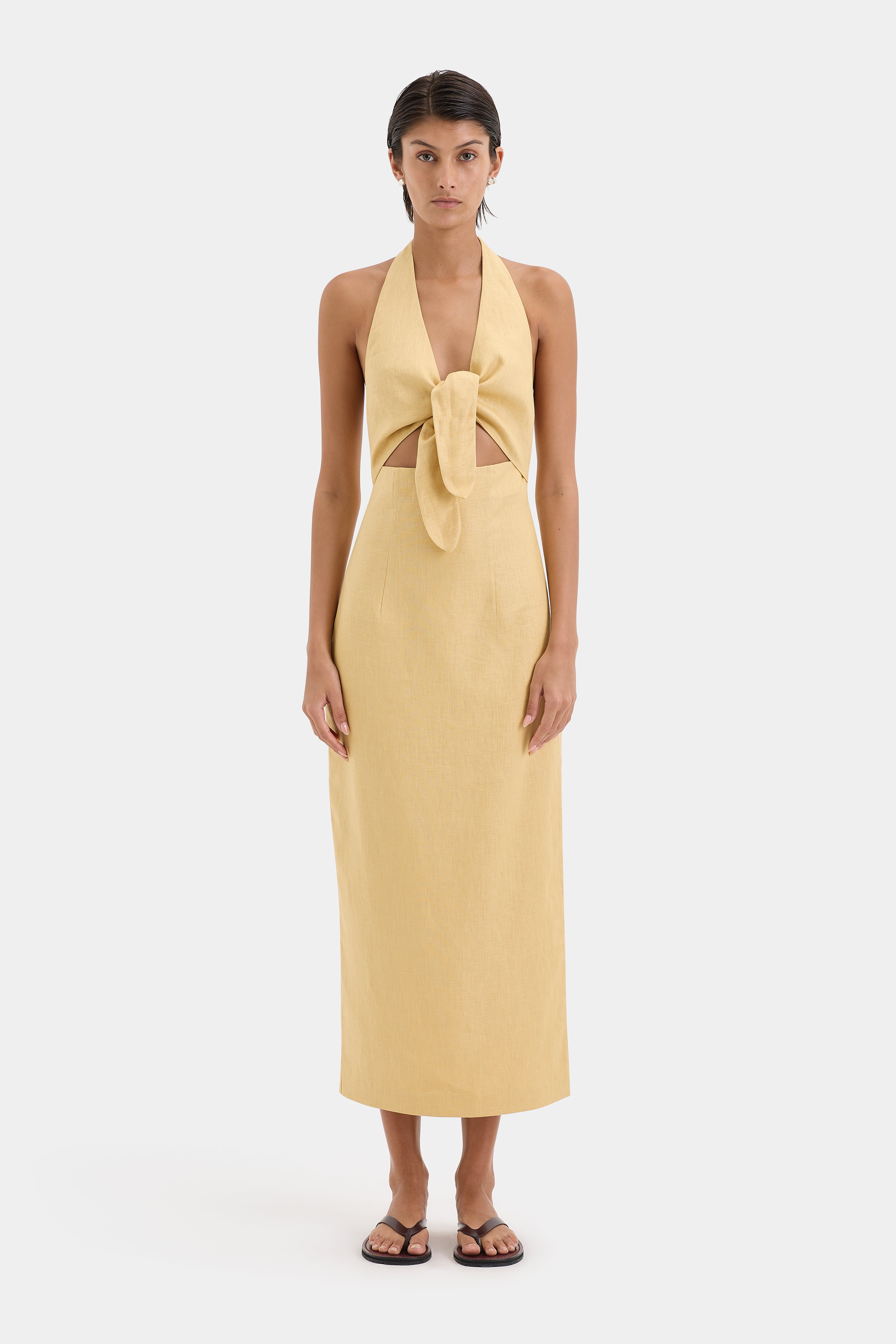 Carlotta Tie Midi Dress - Women's Floral Wrap Summer Dress with Belt for Casual & Party Wear | Perfect for Beach Vacations, Date Nights & Office Outings