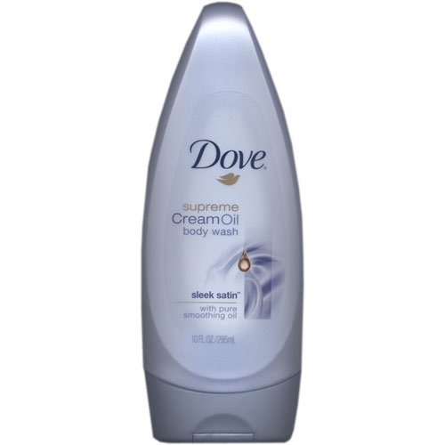 Dove Supreme Cream Oil Body Wash for Smooth Skin - Sleek Satin 10 oz | Hydrating & Luxurious Shower Experience for Dry Skin Care