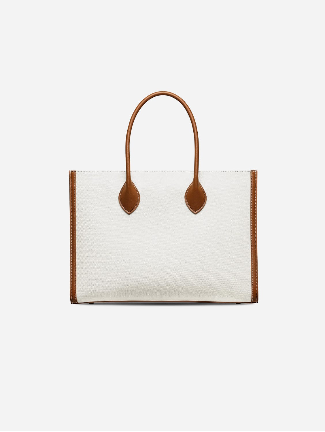 Eco-Friendly Aurora Cactus Leather Vegan Tote Bag - Sustainable White & Brown Handbag for Women | Perfect for Work, Travel & Everyday Use